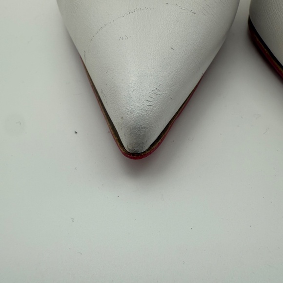 CHRISTIAN LOUBOUTIN SO KATE BOOTY 100 WHITE CALF LEATHER SIZE 41 - Picture 5 of 12